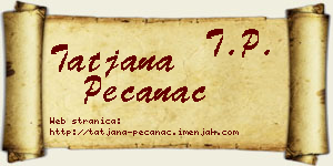 Tatjana Pećanac vizit kartica